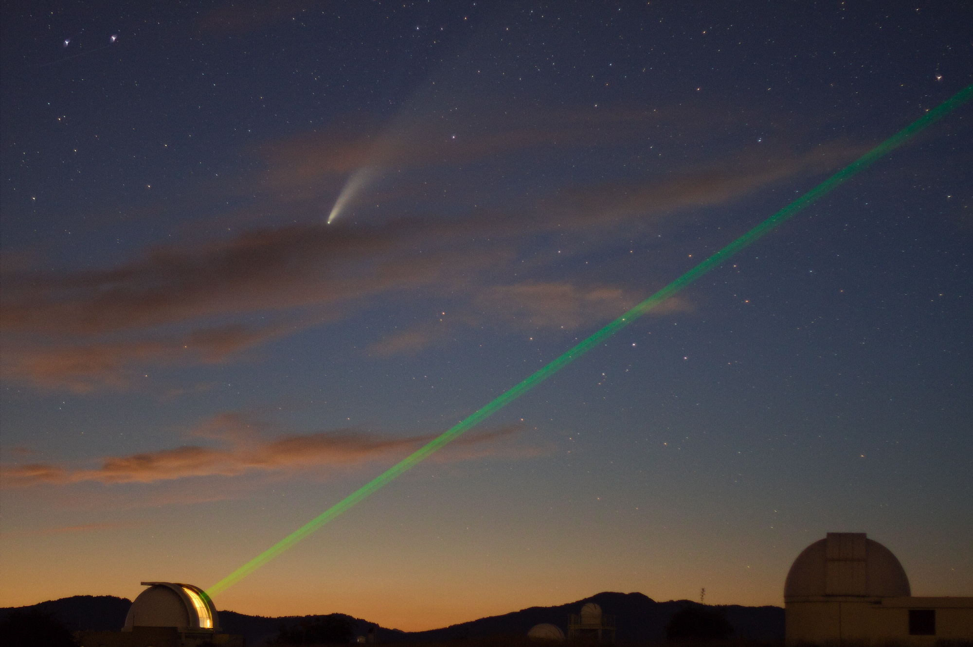 Comet neo wise in Calern