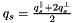 $q_s = \frac{q_s^{\parallel} + 2q_s^{\perp}}{2}$