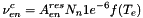 \[ \nu^c_{en} = A^{res}_{en}N_n 1e^{-6}f(T_e) \]