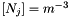 $[N_j]=m^{-3}$