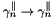 $\gamma_n^{\parallel} \rightarrow \gamma_n^{\parallel}$