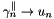 $\gamma^{\parallel}_n \rightarrow u_n$