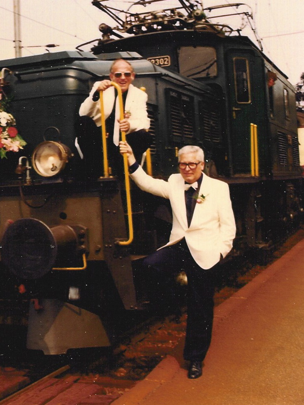 Bert & FvB mit Krokodil, 1984  